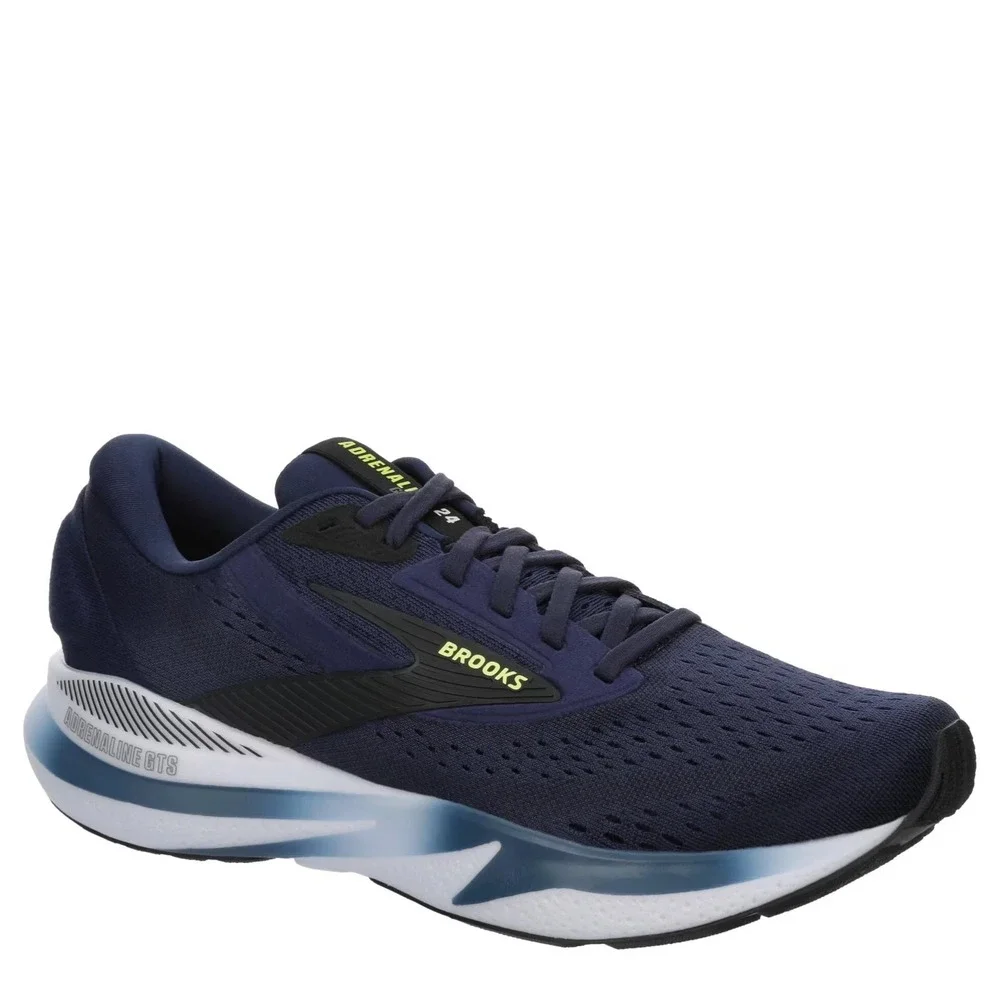 Brooks Adrenaline GTS 24 Mens Size 10.5 D Navy White Running Shoes NEW
